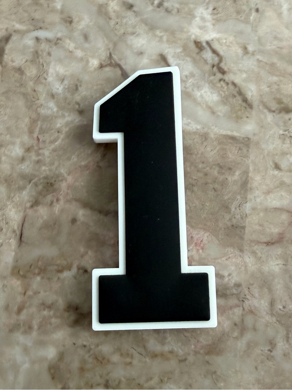 Number 1  charm for Bogg bags or other tote bag